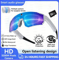 Smart AI Sports Sunglasses with 800W HD Photo Video Bluetooth Call Translation and Anti Glare