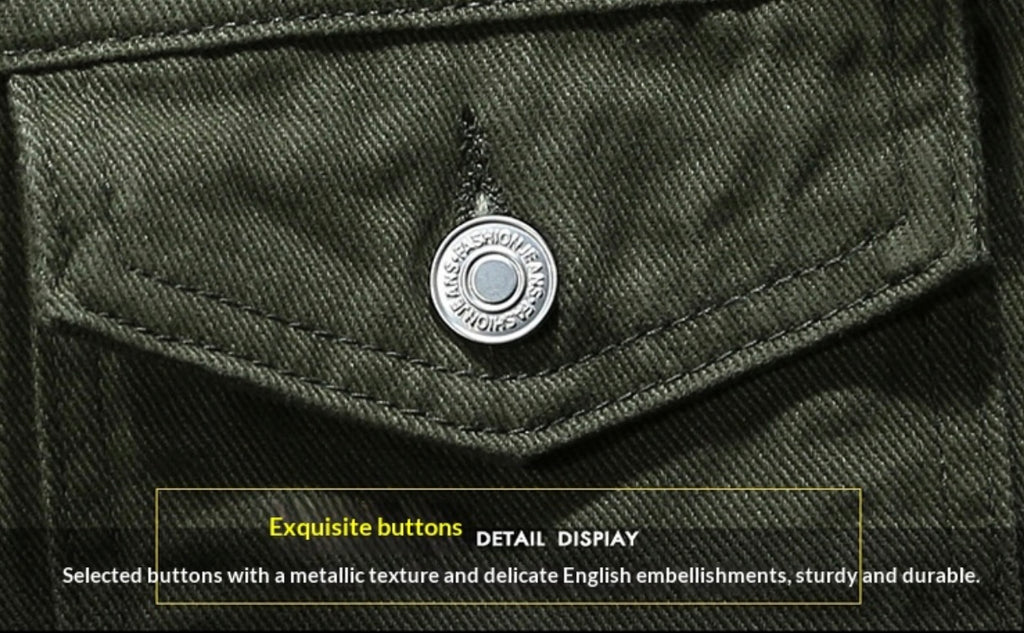 Men’s Classic Denim Jacket, Slim-Fit Casual Outerwear for Daily Wear