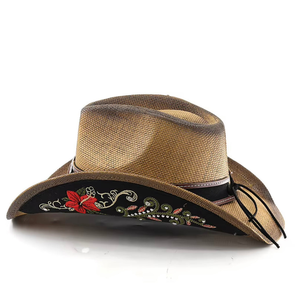 Western Cowboy Sun Hat – Wide Brim Sun Protection Hat for Outdoor & Travel