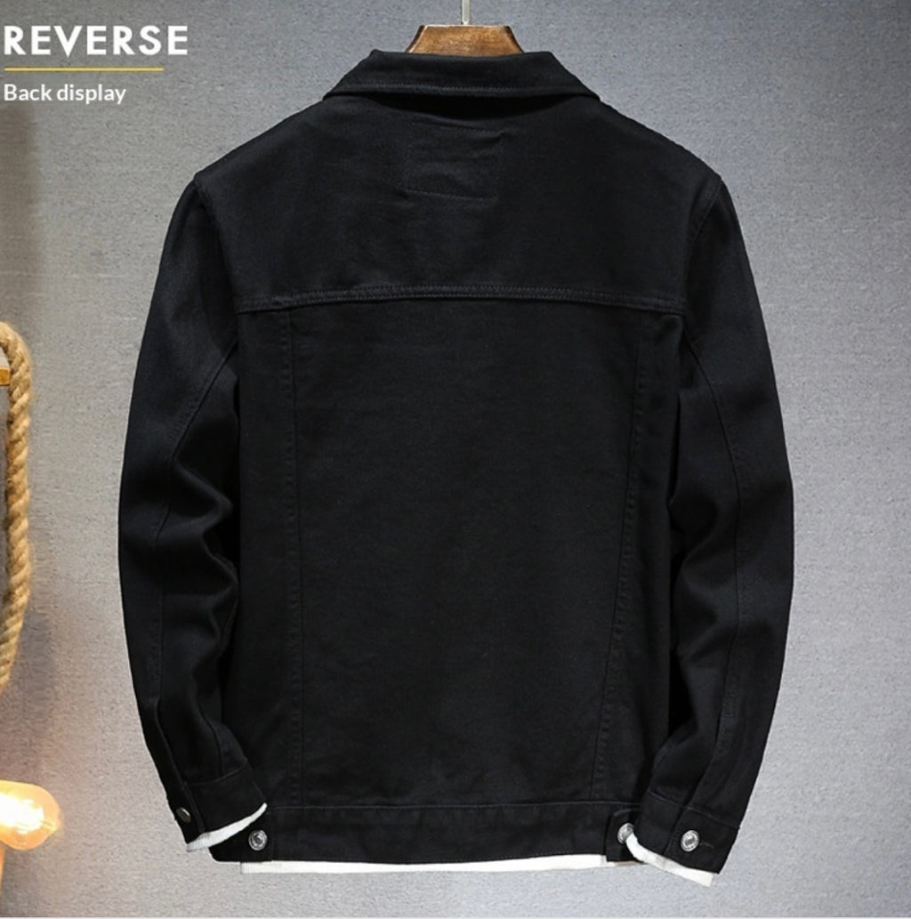 Men’s Classic Denim Jacket, Slim-Fit Casual Outerwear for Daily Wear