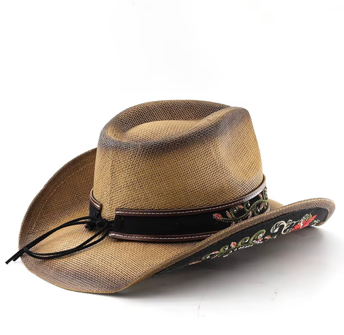 Western Cowboy Sun Hat – Wide Brim Sun Protection Hat for Outdoor & Travel