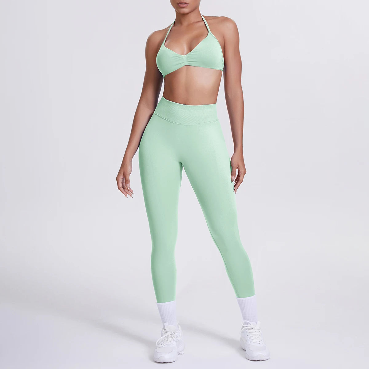 Women’s 2pcs Yoga/Work-Out Set Sports Bra and Tummy Control Leggings