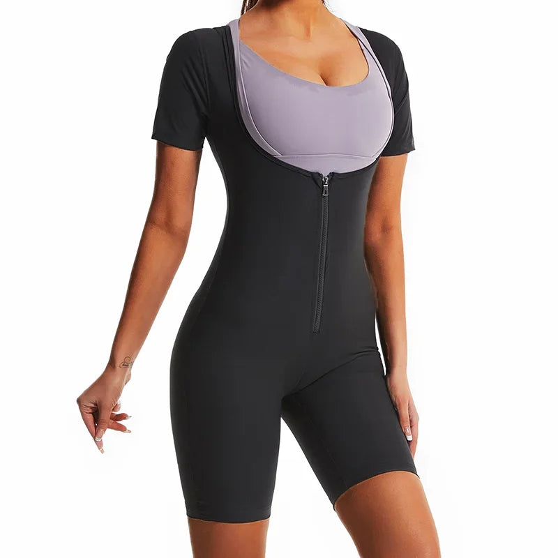 Women’s One-Piece Hot Thermal Weight Loss Sauna Bodysuit – Slimming Shaper, Fat-Burning Waist Trainer