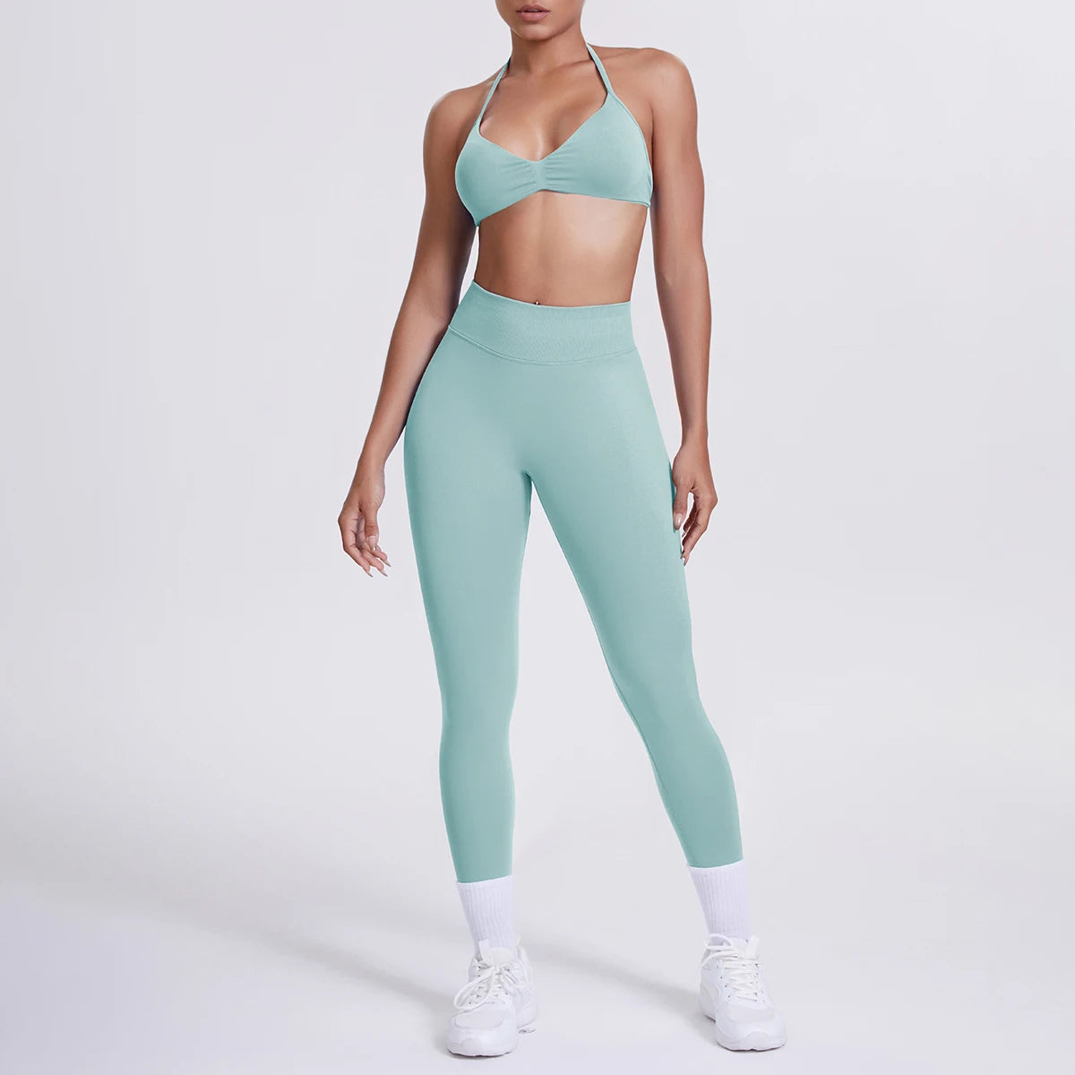 Women’s 2pcs Yoga/Work-Out Set Sports Bra and Tummy Control Leggings