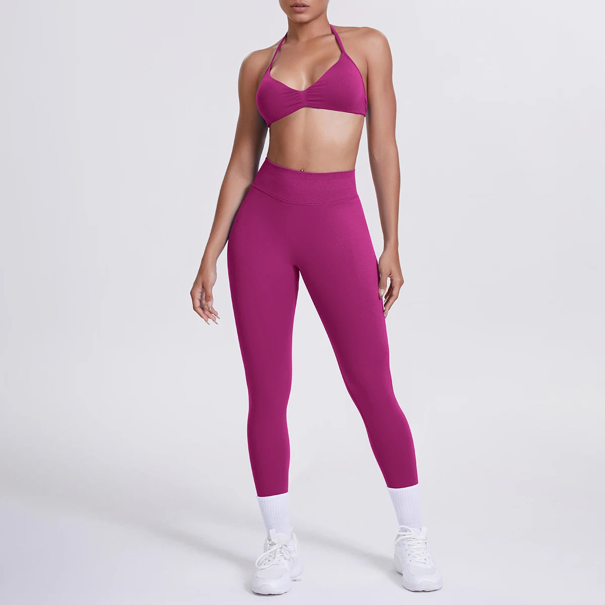 Women’s 2pcs Yoga/Work-Out Set Sports Bra and Tummy Control Leggings