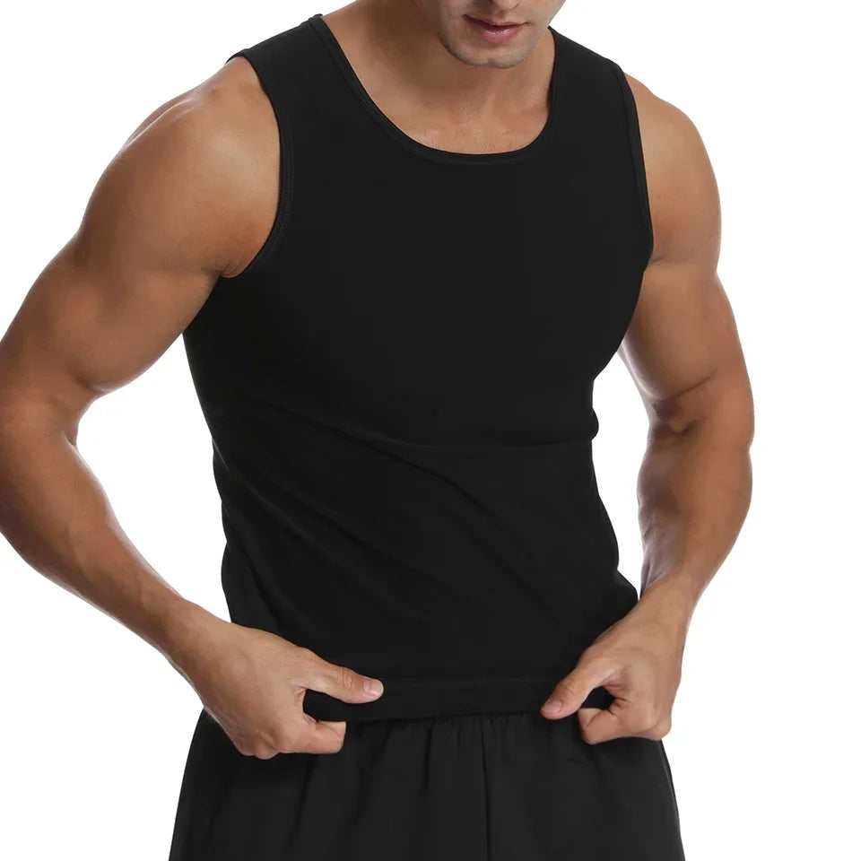 Men's Sweat Sauna Vest/T-Shirt: Heat Trapping for Weight Loss & Body Shaping
