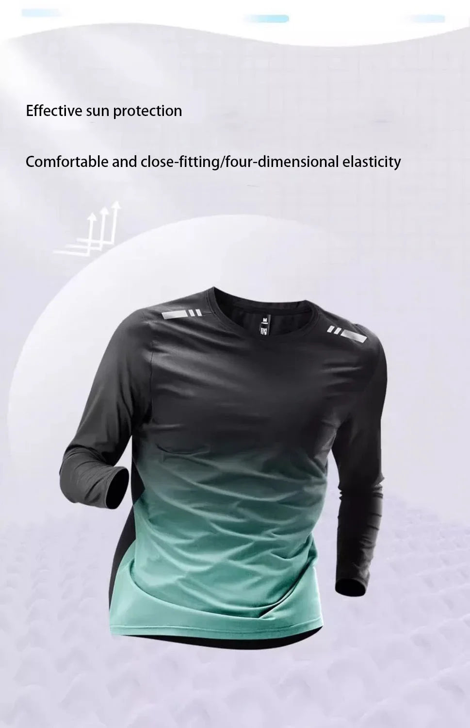 Men's sun-protective long-sleeved and long pants swimsuit.