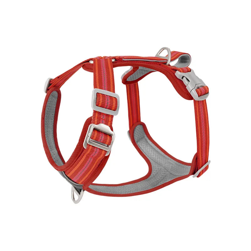 Reflective Adjustable Dog Harness & Leash Set – Soft No-Pull Pet Walking Vest for Small, Medium & Large Dogs