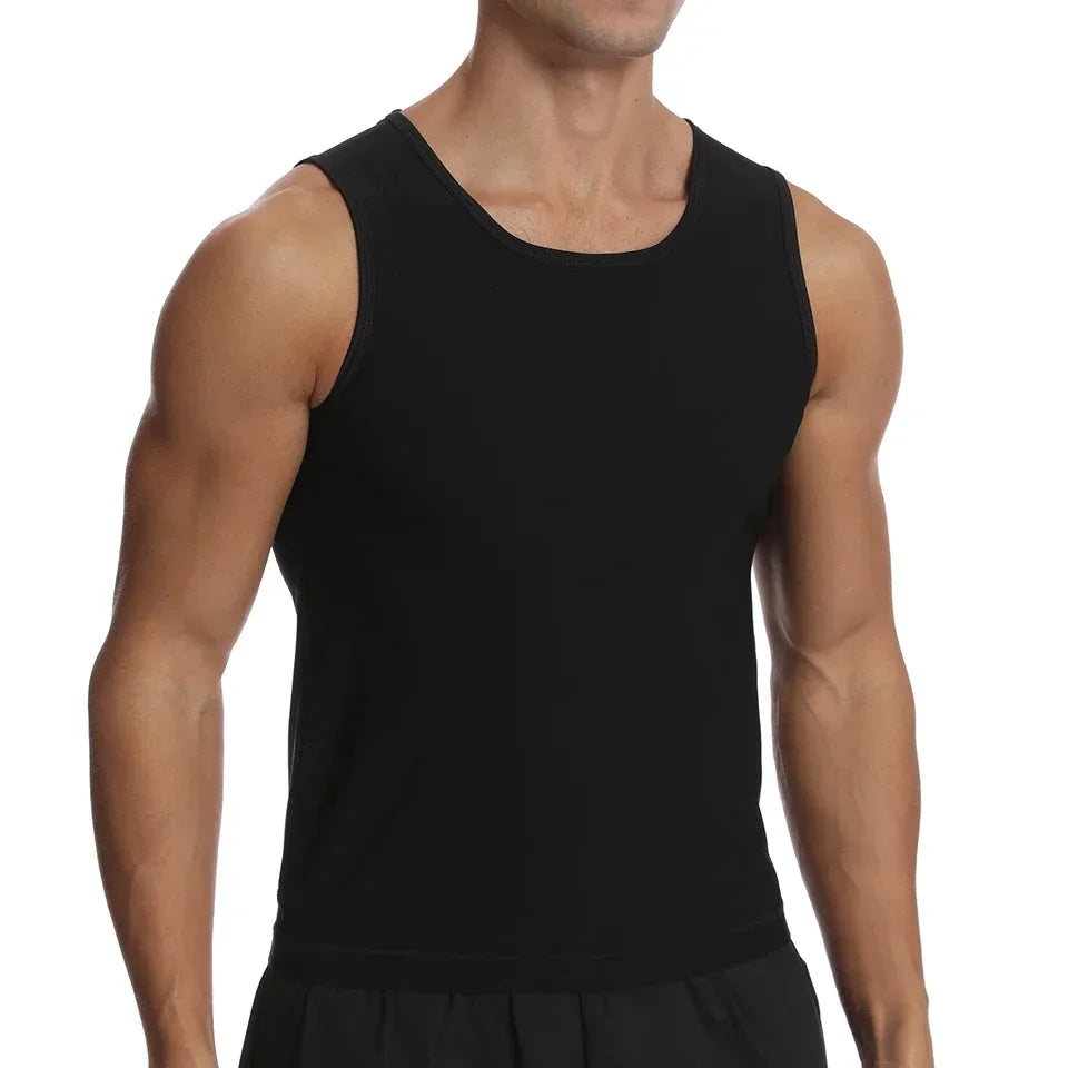 Men's Sweat Sauna Vest/T-Shirt: Heat Trapping for Weight Loss & Body Shaping