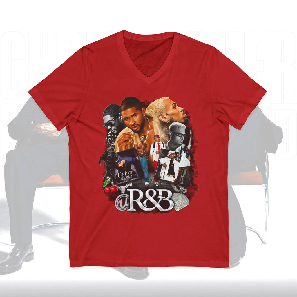 2026 Usher & Chris Brown R&B Tour 2026 Graphic Unisex T Shirt 100% Cotton Short Sleeve