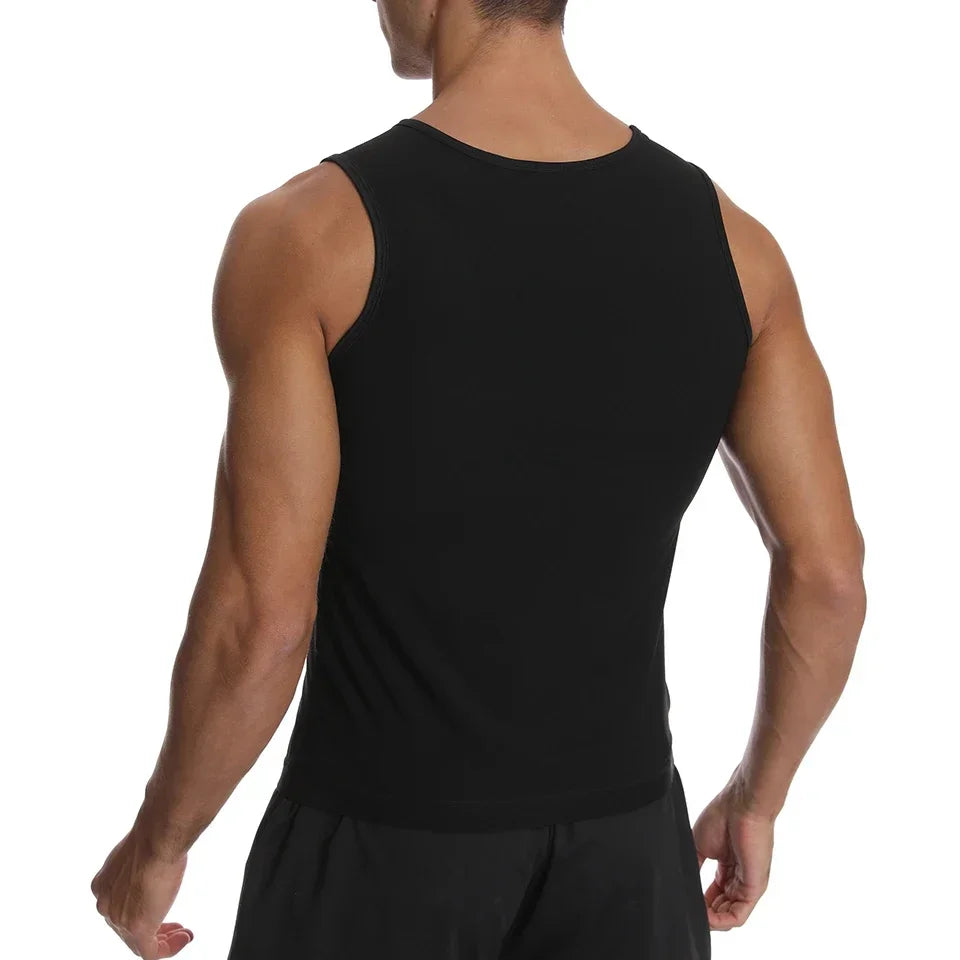 Men's Sweat Sauna Vest/T-Shirt: Heat Trapping for Weight Loss & Body Shaping
