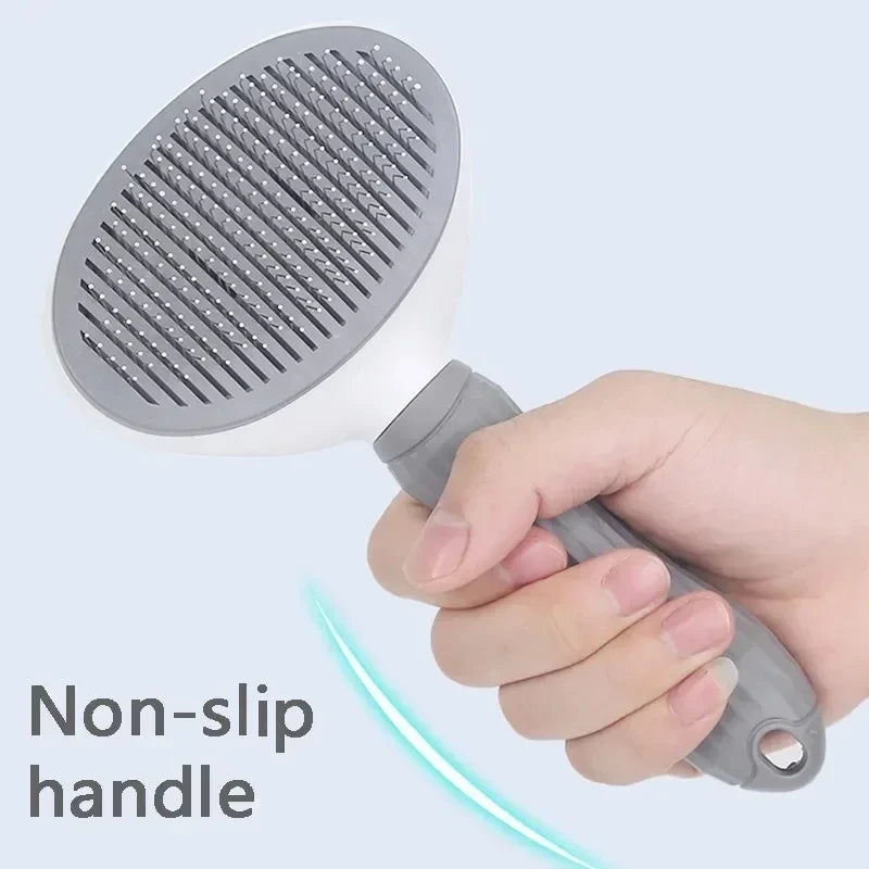 Self-Cleaning Pet Grooming Brush for Dogs & Cats – Deshedding Hair Remover, Dematting Comb, Undercoat Grooming Tool for Long & Short Hair