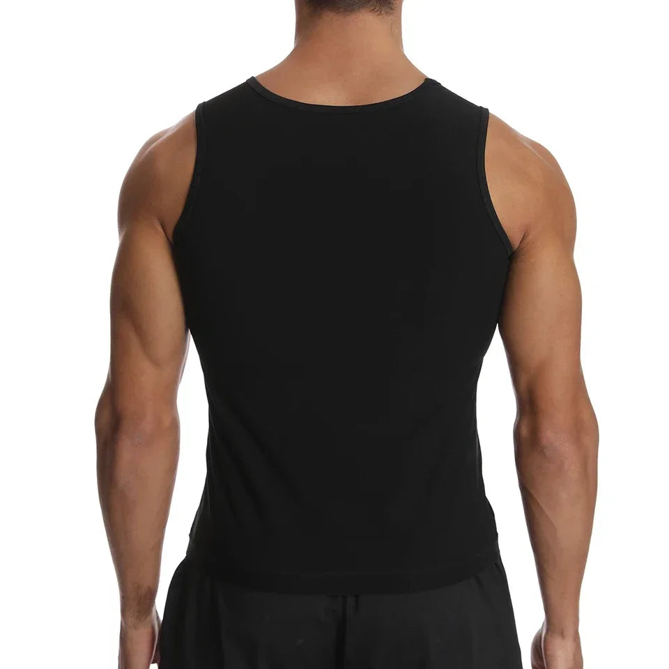 Men's Sweat Sauna Vest/T-Shirt: Heat Trapping for Weight Loss & Body Shaping