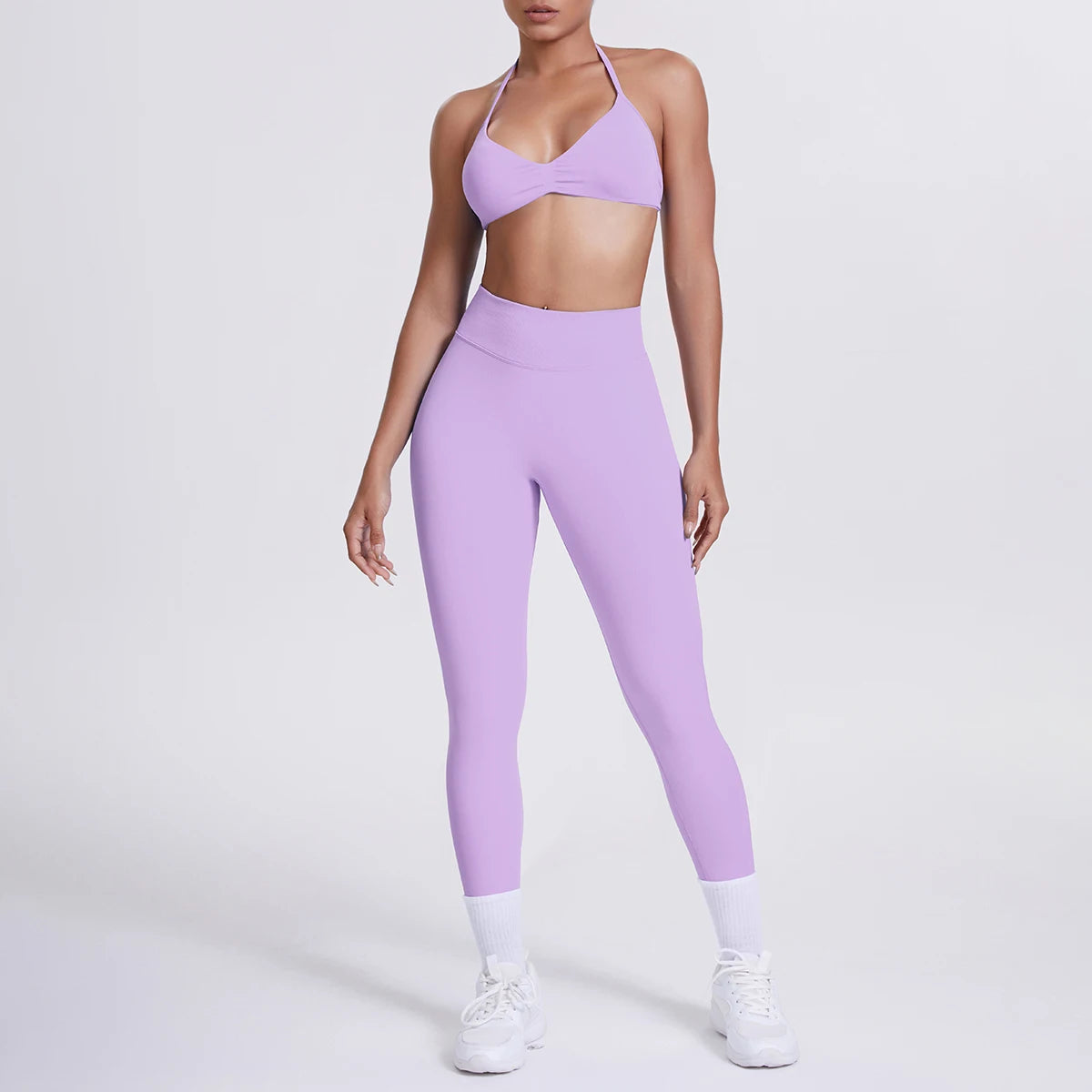 Women’s 2pcs Yoga/Work-Out Set Sports Bra and Tummy Control Leggings