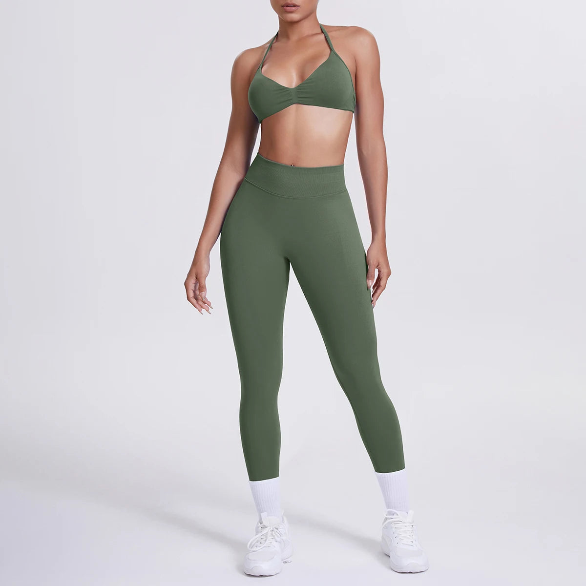 Women’s 2pcs Yoga/Work-Out Set Sports Bra and Tummy Control Leggings