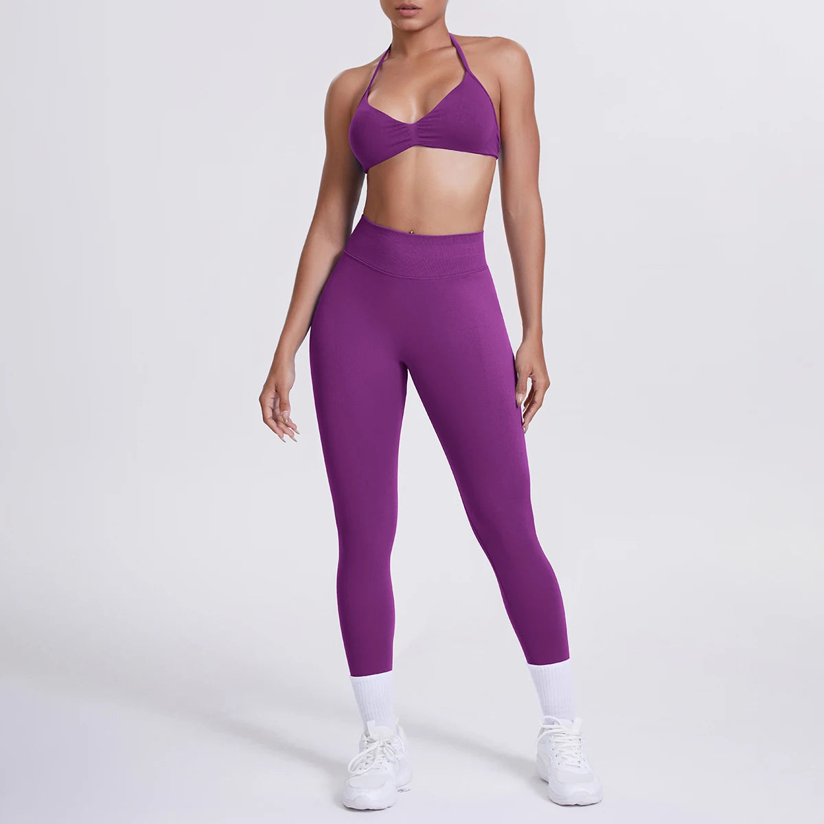 Women’s 2pcs Yoga/Work-Out Set Sports Bra and Tummy Control Leggings