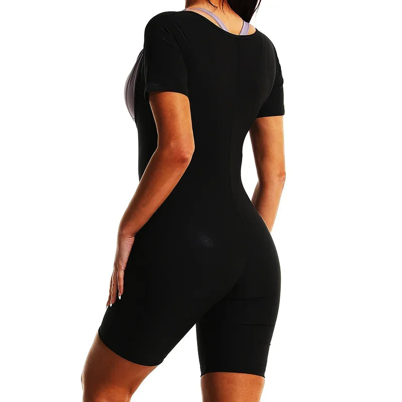 Women’s One-Piece Hot Thermal Weight Loss Sauna Bodysuit – Slimming Shaper, Fat-Burning Waist Trainer