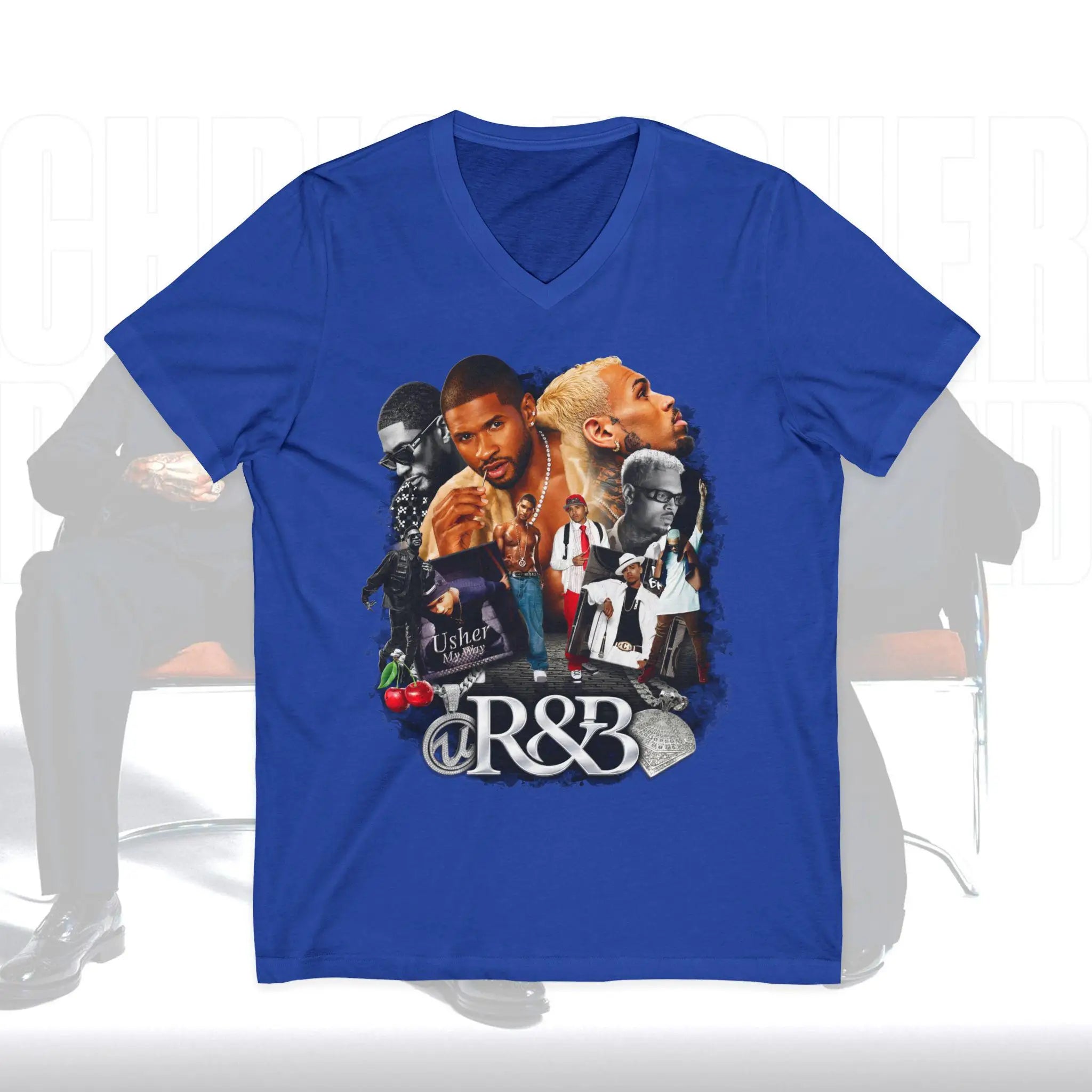 2026 Usher & Chris Brown R&B Tour 2026 Graphic Unisex T Shirt 100% Cotton Short Sleeve 6 Available Colors