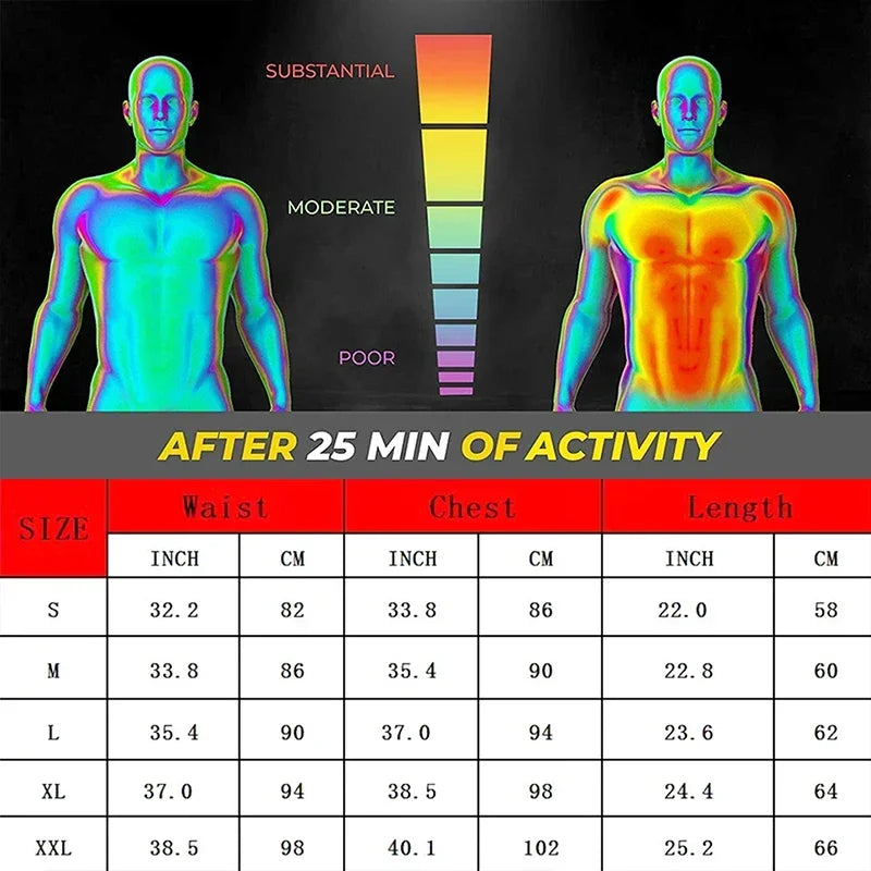 Men's Sweat Sauna Vest/T-Shirt: Heat Trapping for Weight Loss & Body Shaping